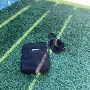 Baggallini Black Crossbody Bag with Silver Accents